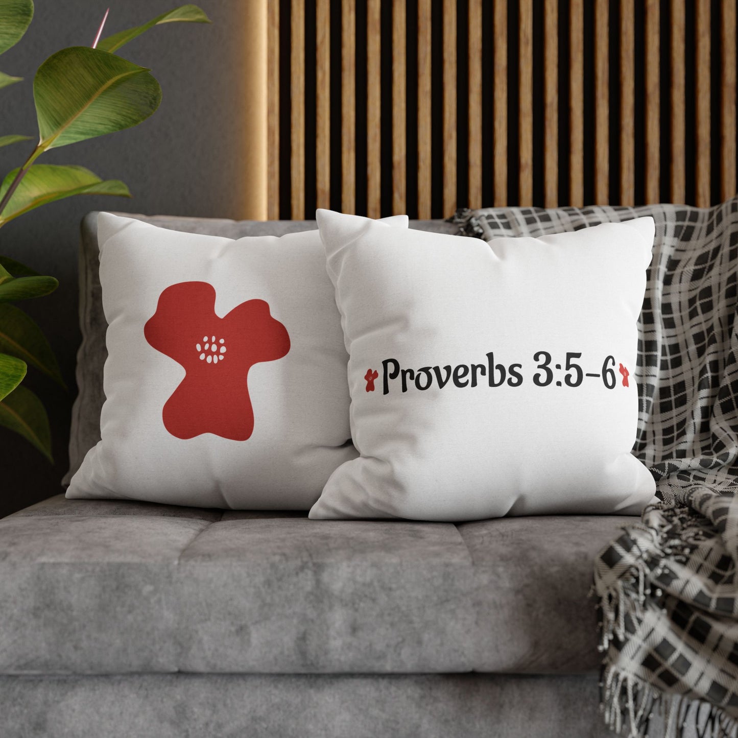Charming Poppy Pillowcase (Proverbs 3:5-6)