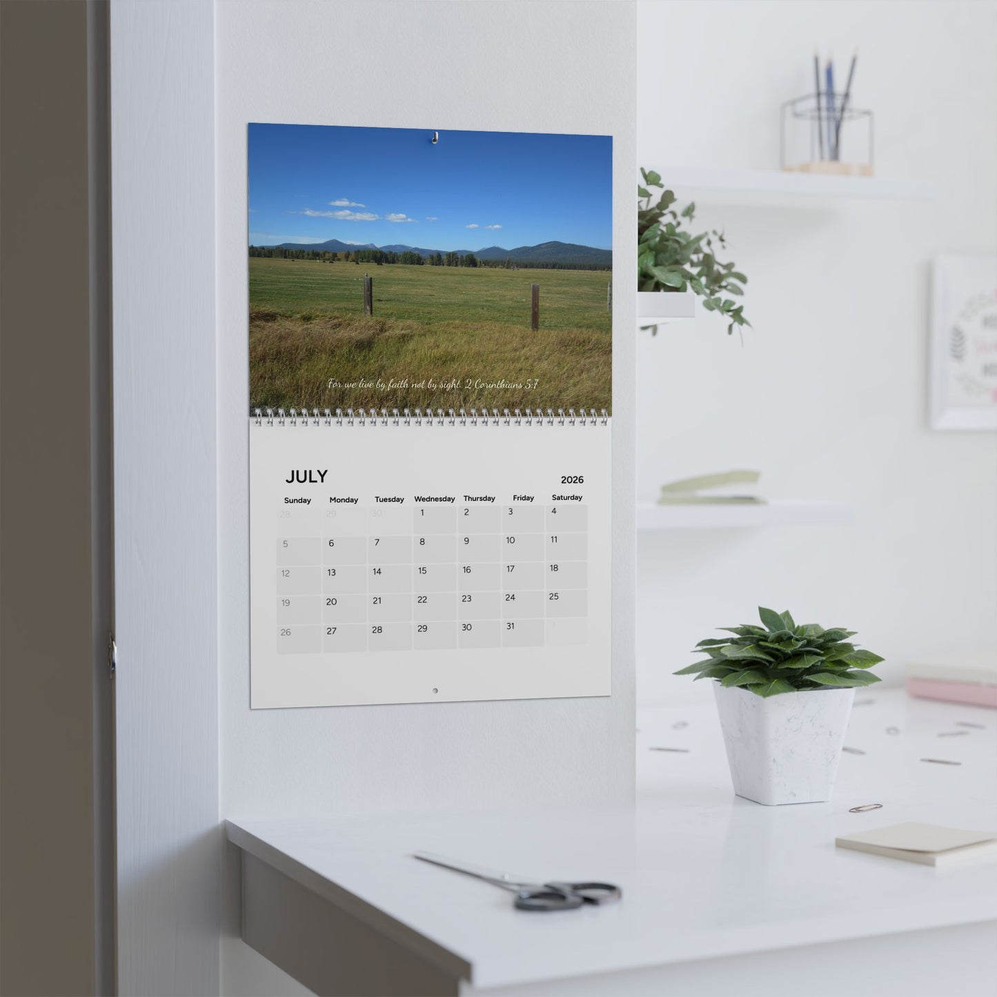 2026 Inspirational Desk Calendar (The Challenge Cross)