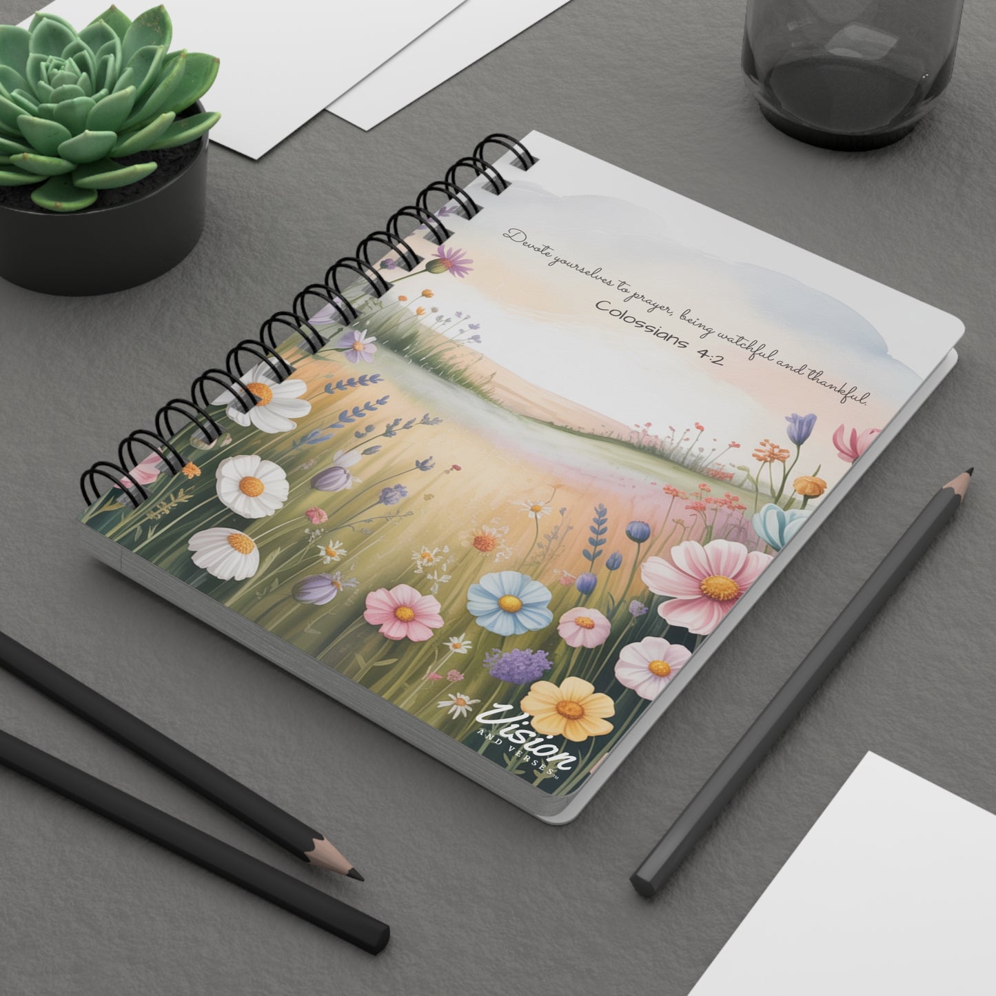 *NEW* Inspirational Spiral Journal (Colossians 4:2)