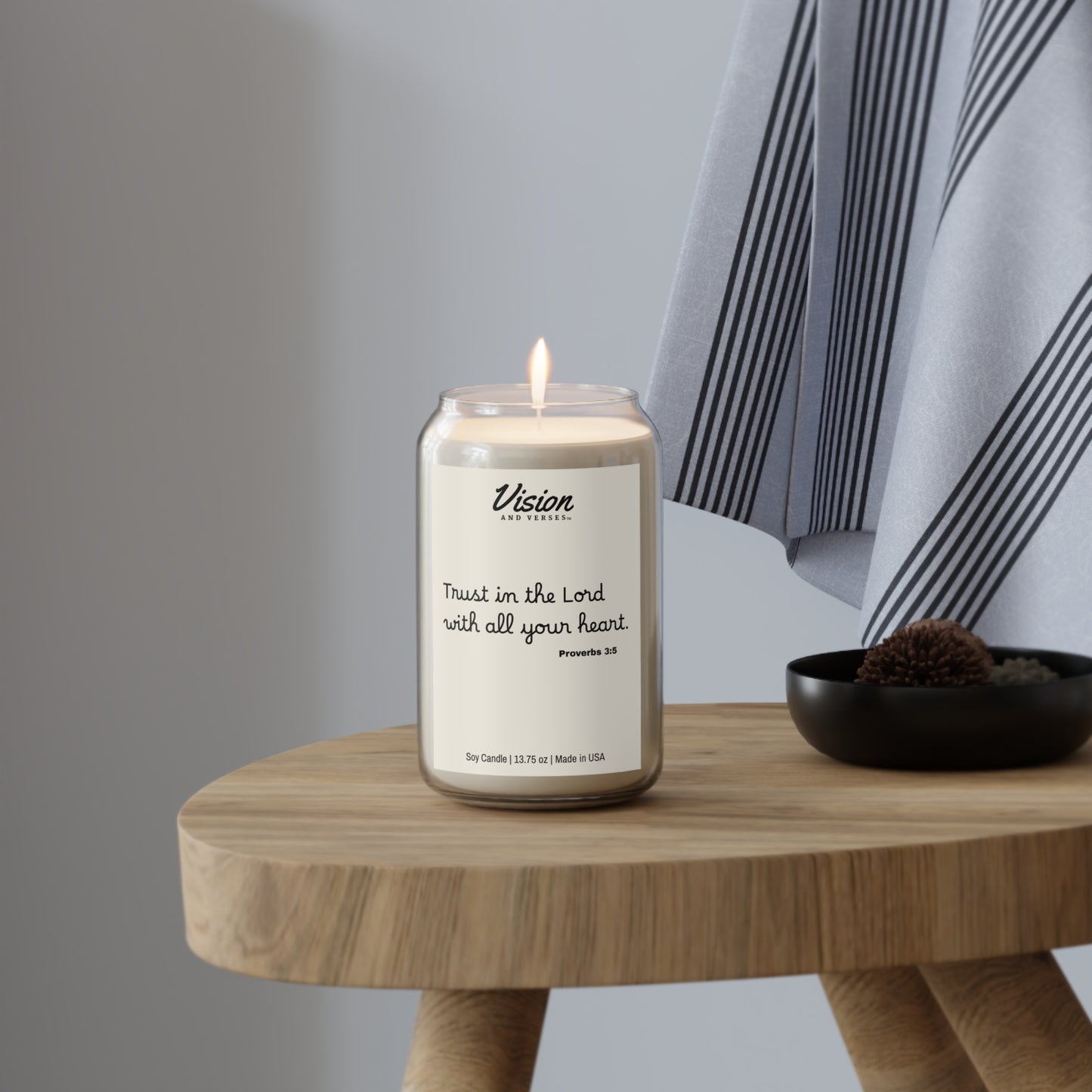 Proverbs 3:5 | Scripture Scented Soy Candle (13.75 oz)