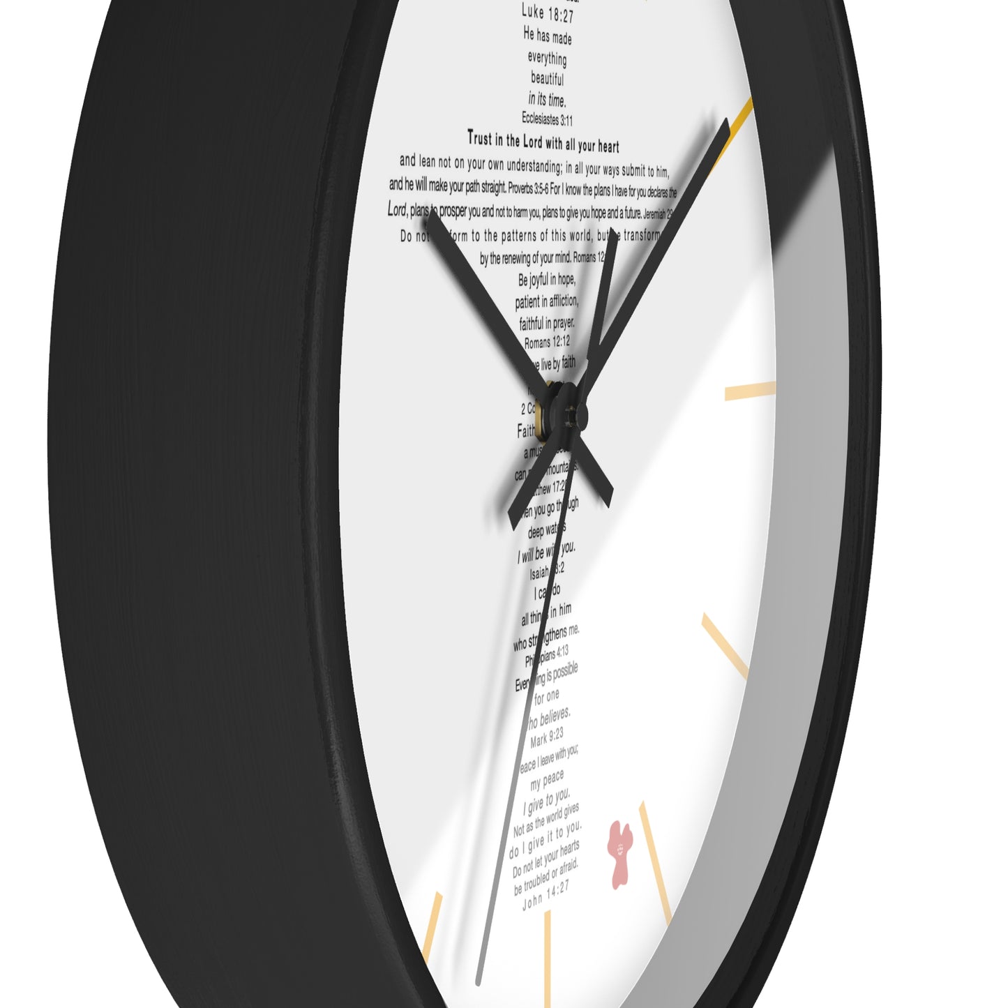 The Challenge Cross - Wall Clock (poppy)