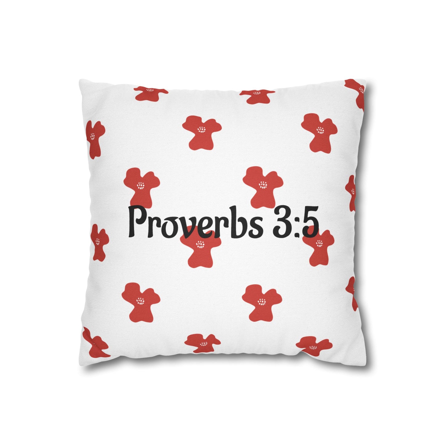 Charming Poppy Pillowcase (Proverbs 3:5)