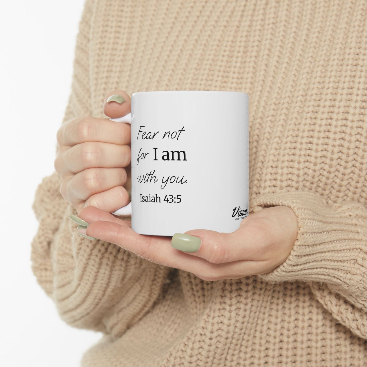 *NEW* Inspirational White Ceramic Mug (11oz, 15oz) | Isaiah 43:5