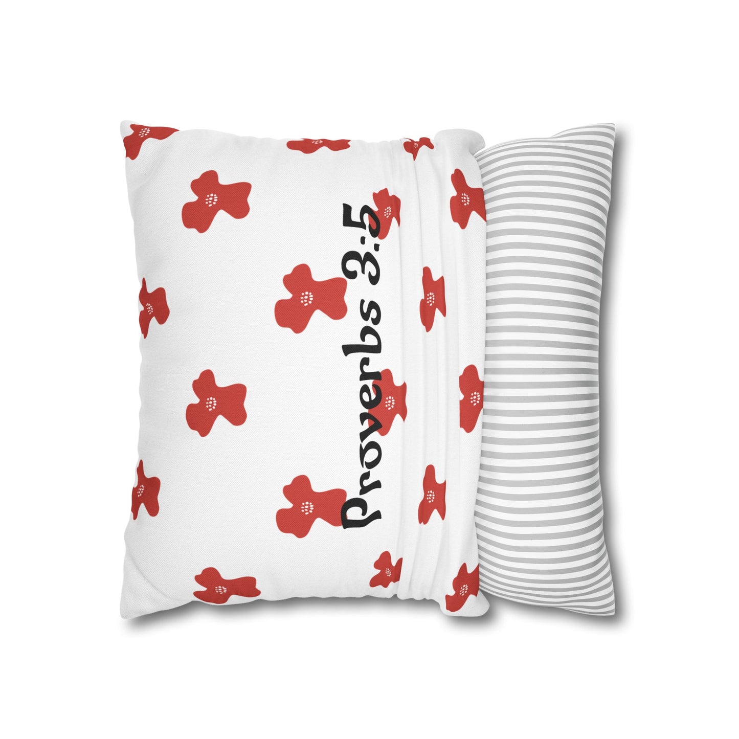 Charming Poppy Pillowcase (Proverbs 3:5)