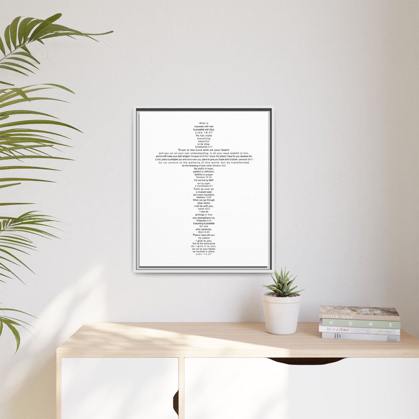 The Challenge Cross - Framed Canvas Wall Art