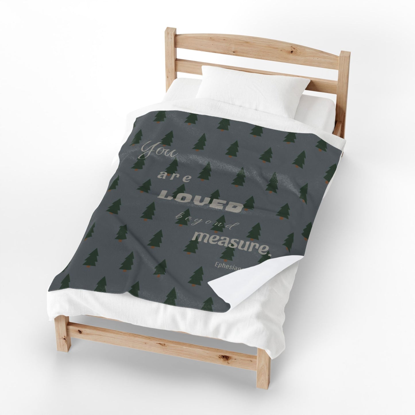 Cozy Forest Plush Blanket (Ephesians 3:19)