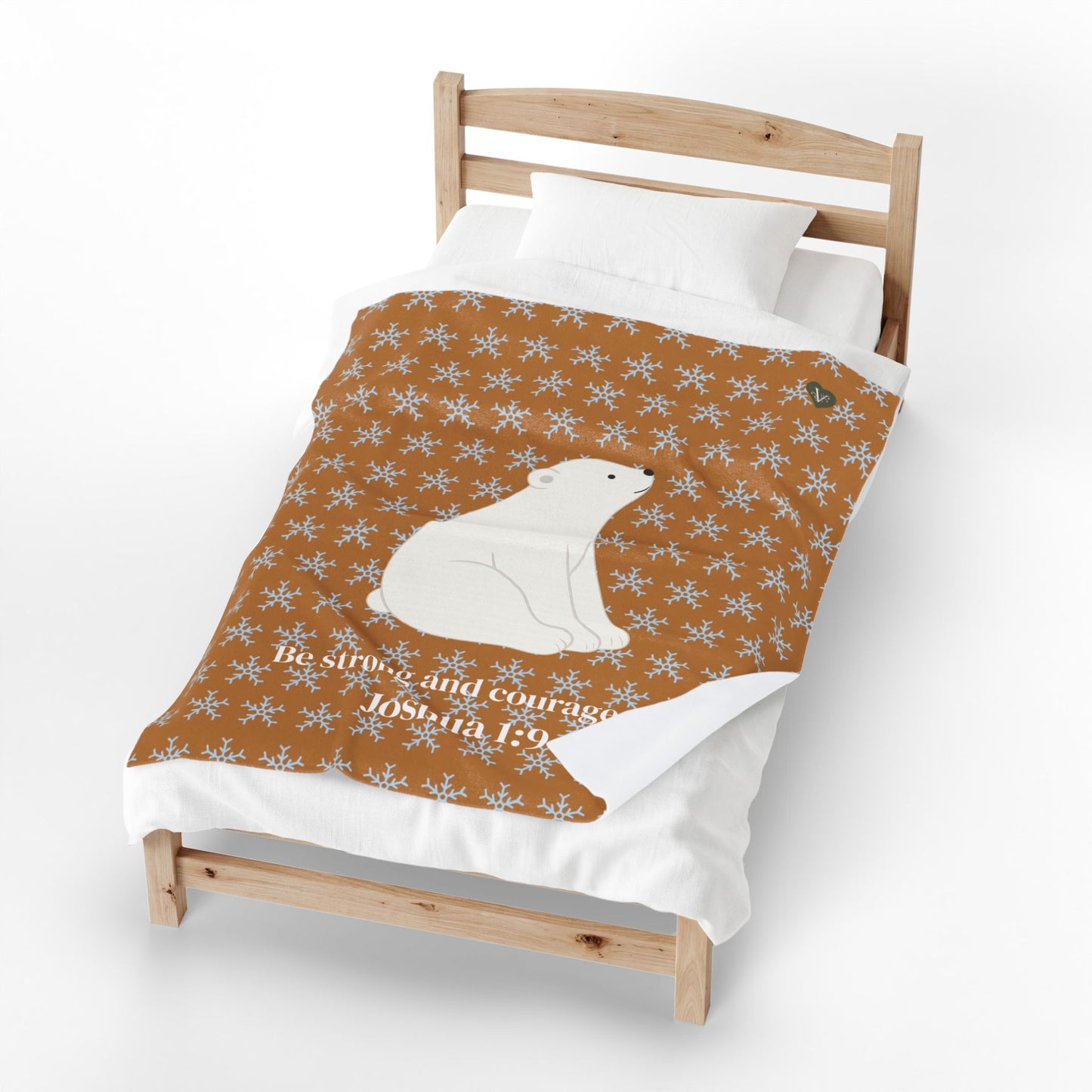 Cozy Polar Plush Blanket (Joshua 1:9)