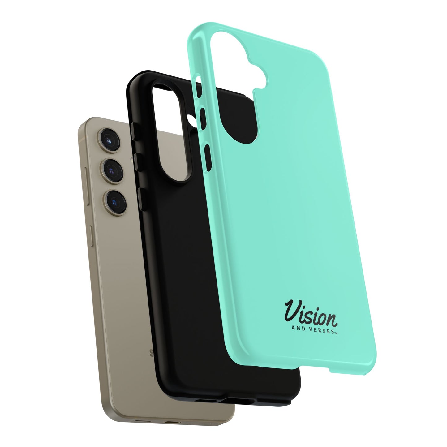 Aquamarine Vision and Verses Tough Phone Case
