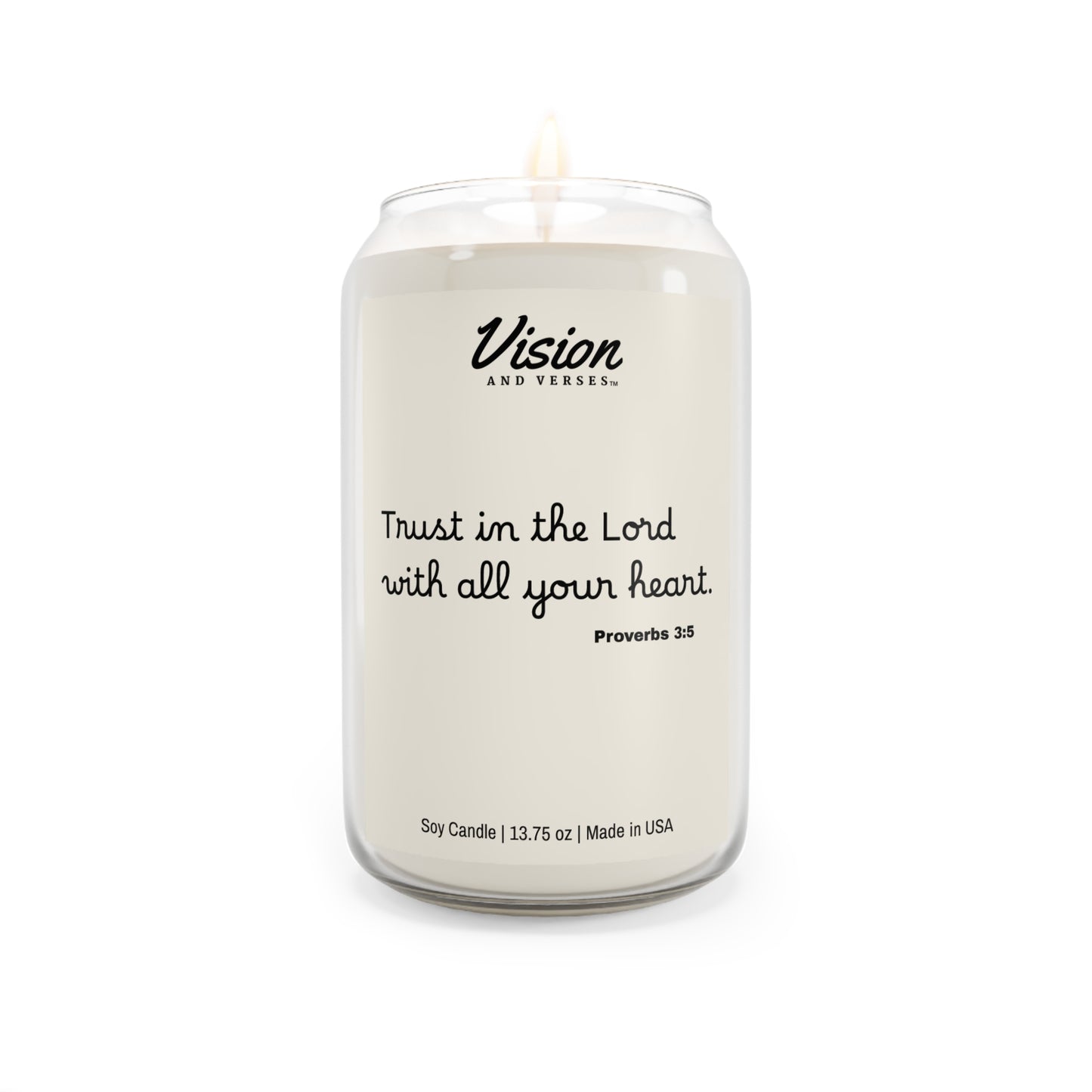 Proverbs 3:5 | Scripture Scented Soy Candle (13.75 oz)