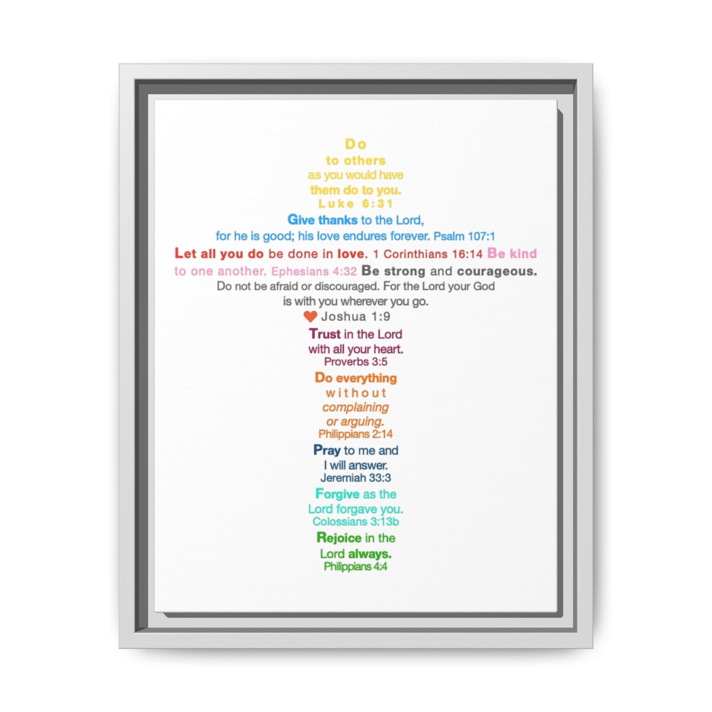 The Kids Cross - Framed Canvas Wall Art
