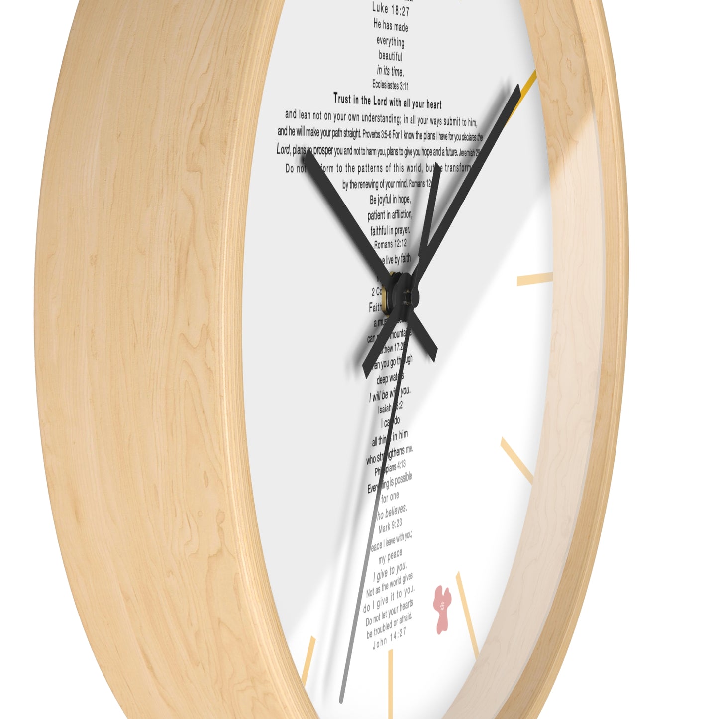 The Challenge Cross - Wall Clock (poppy)