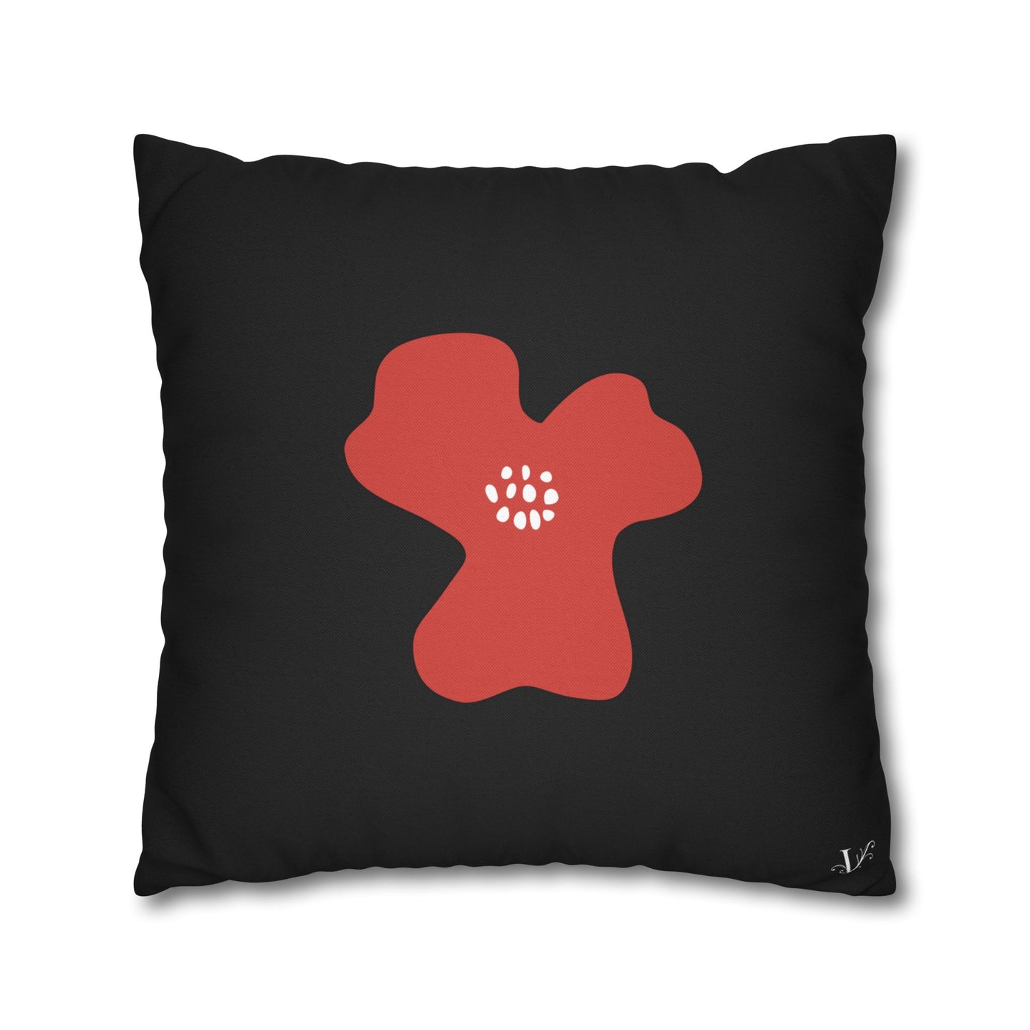 Charming Black Poppy Pillowcase (Proverbs 3:5-6)