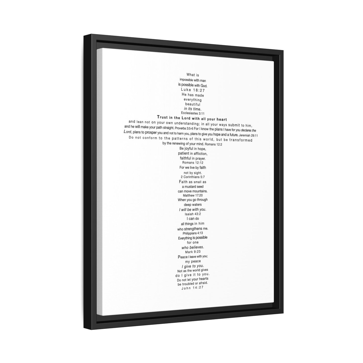 The Challenge Cross - Framed Canvas Wall Art