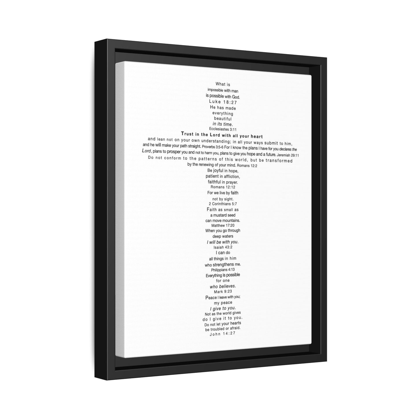 The Challenge Cross - Framed Canvas Wall Art
