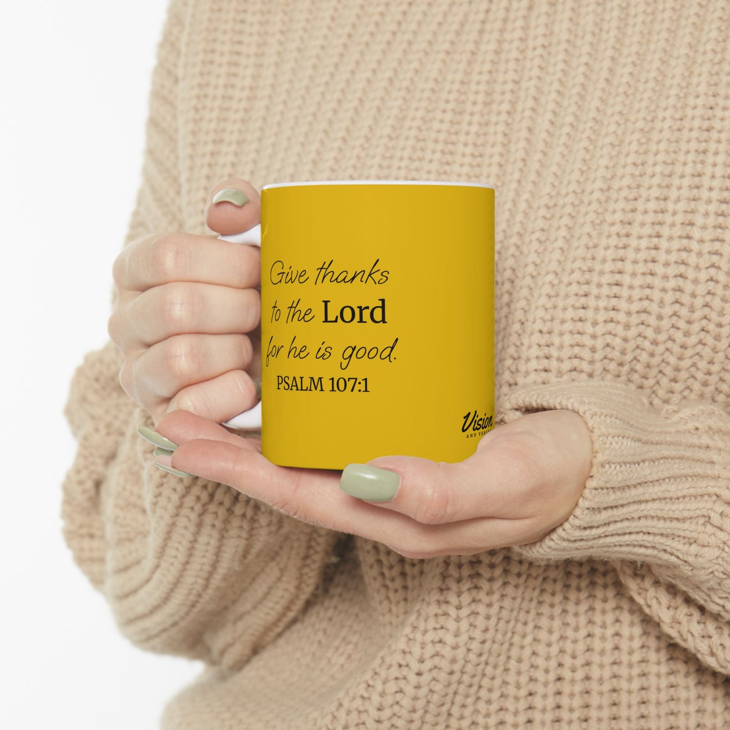 *NEW* Inspirational Ceramic Mug (11oz, 15oz) | Psalm 107:1