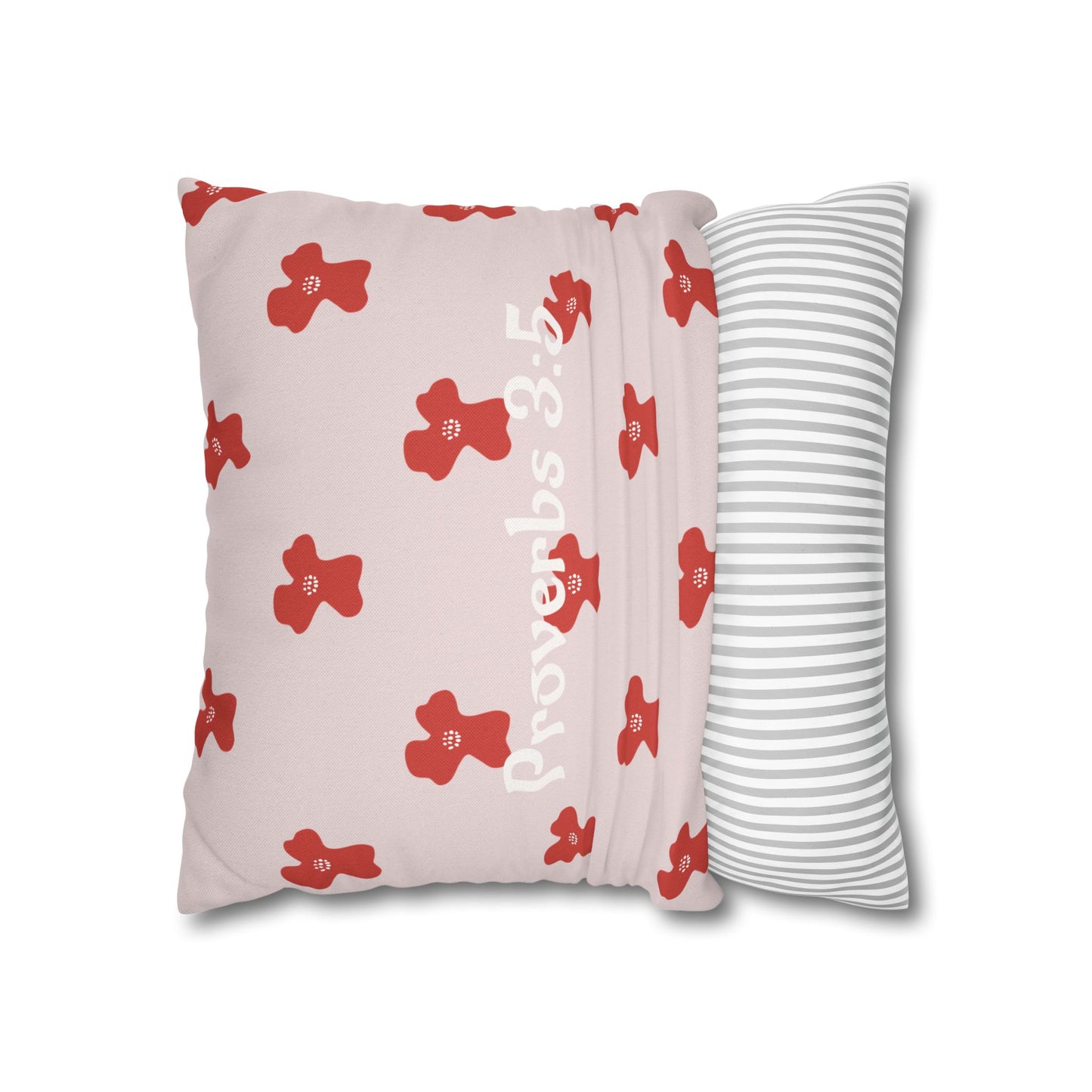 Charming Pink Poppy Pillowcase (Proverbs 3:5)