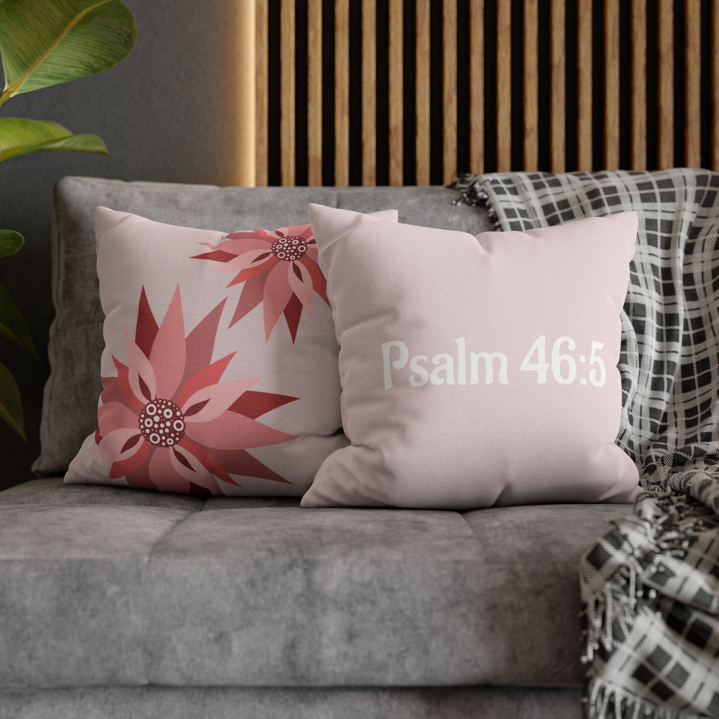 Charming Pinwheel Petal Pillowcase (Psalm 46:5)
