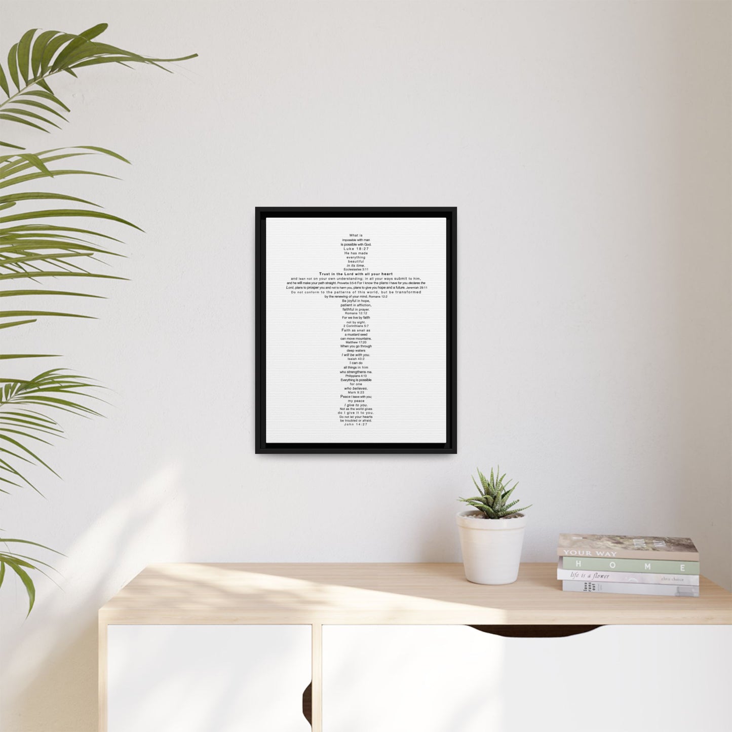 The Challenge Cross - Framed Canvas Wall Art