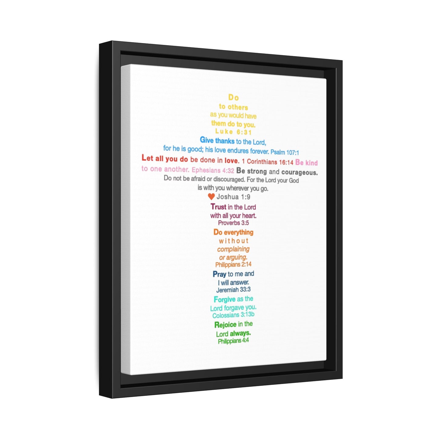 The Kids Cross - Framed Canvas Wall Art