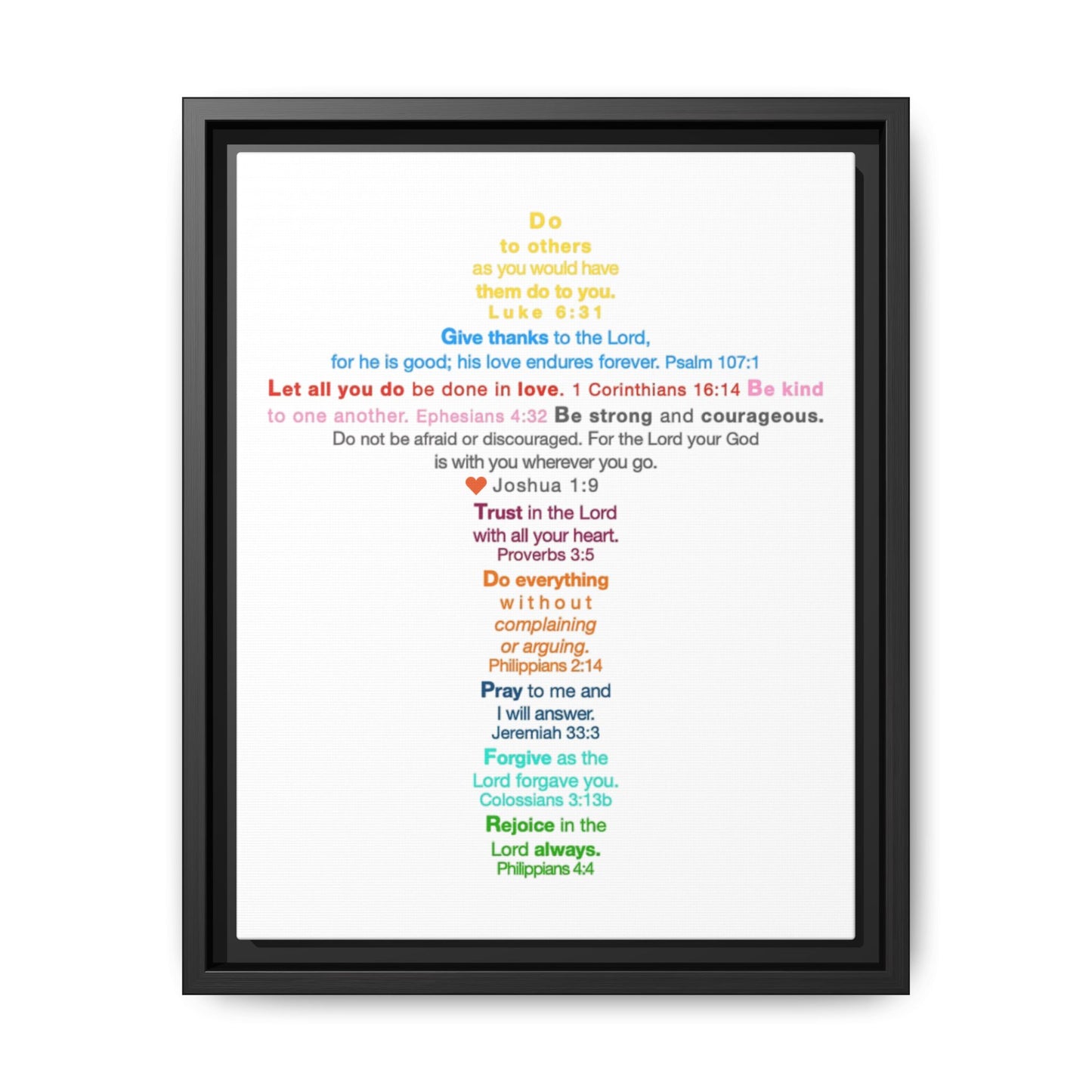 The Kids Cross - Framed Canvas Wall Art