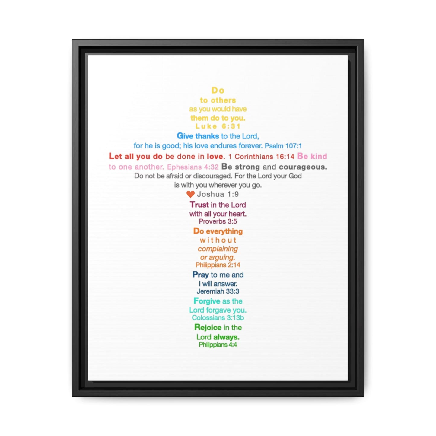 The Kids Cross - Framed Canvas Wall Art
