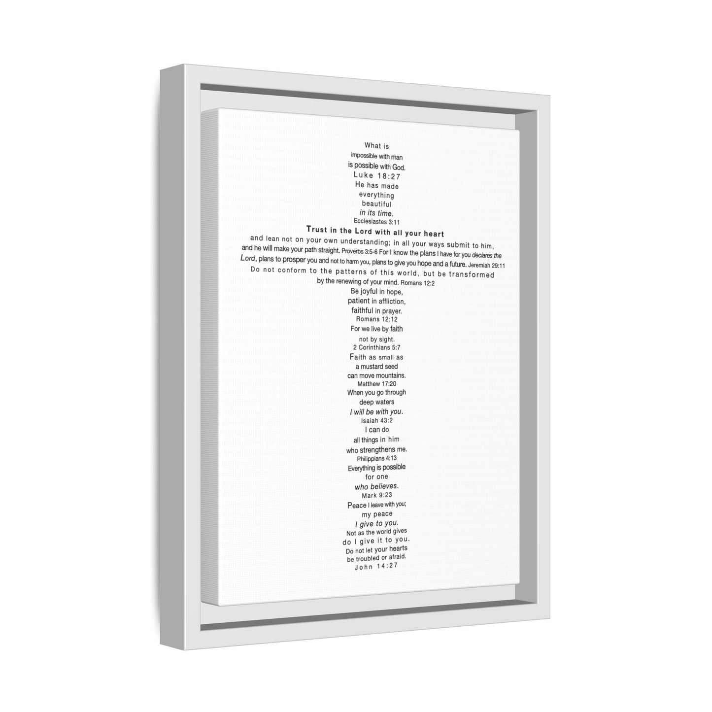 The Challenge Cross - Framed Canvas Wall Art
