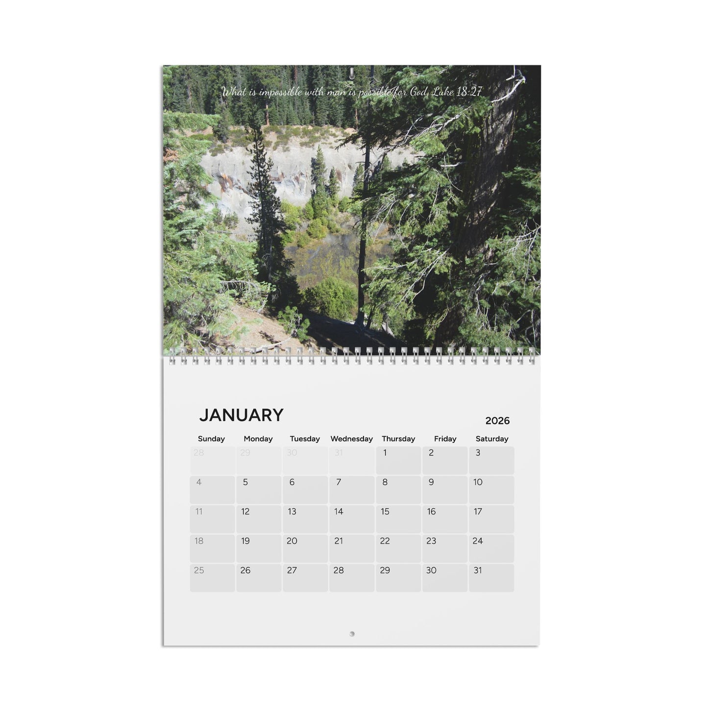 2026 Inspirational Desk Calendar (The Challenge Cross)