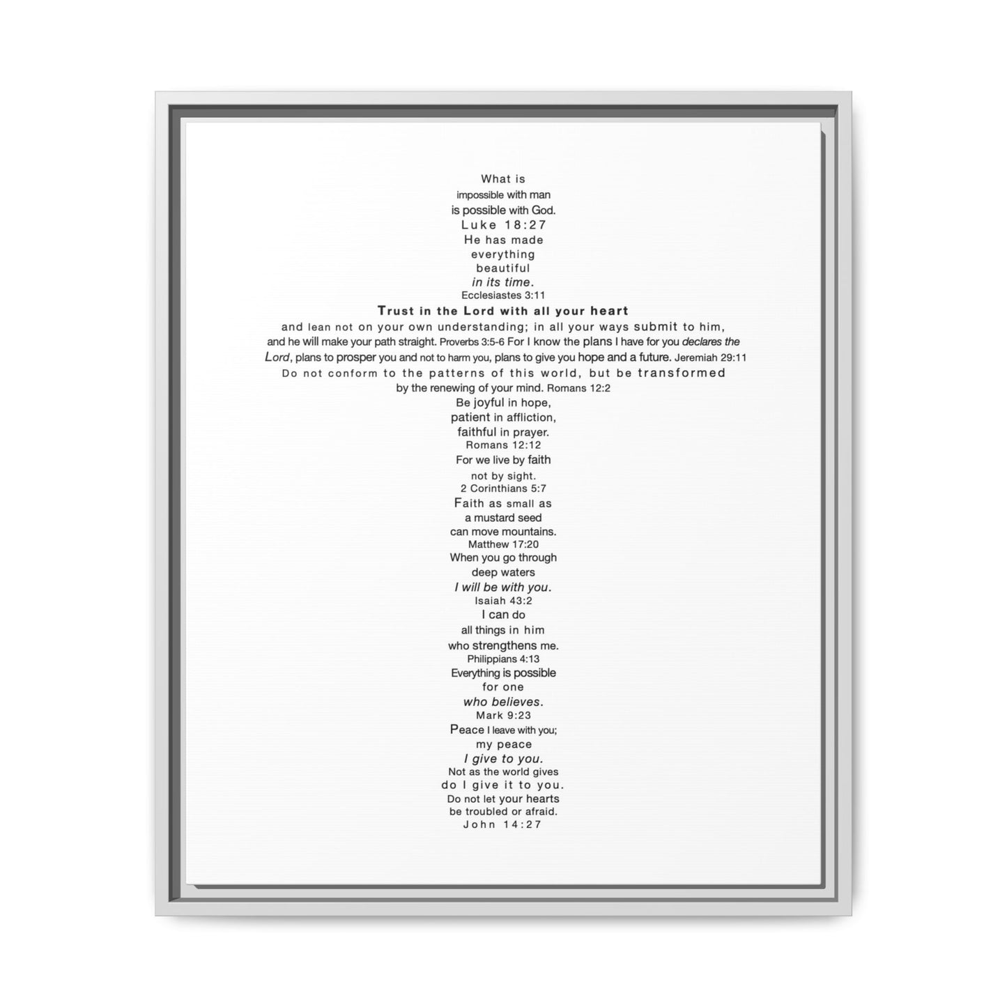 The Challenge Cross - Framed Canvas Wall Art