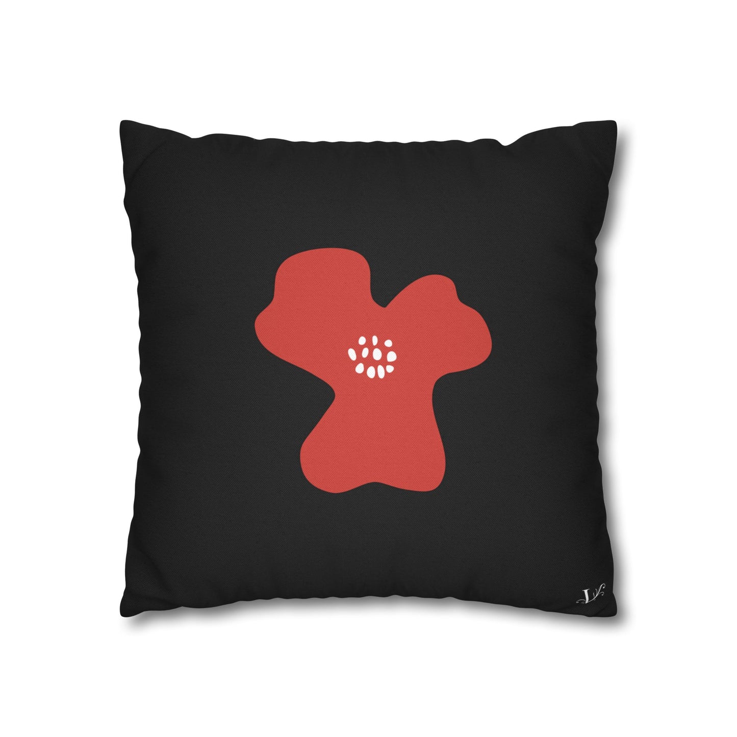 Charming Black Poppy Pillowcase (Proverbs 3:5-6)