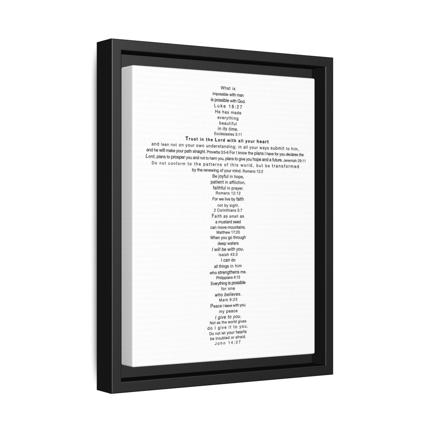 The Challenge Cross - Framed Canvas Wall Art