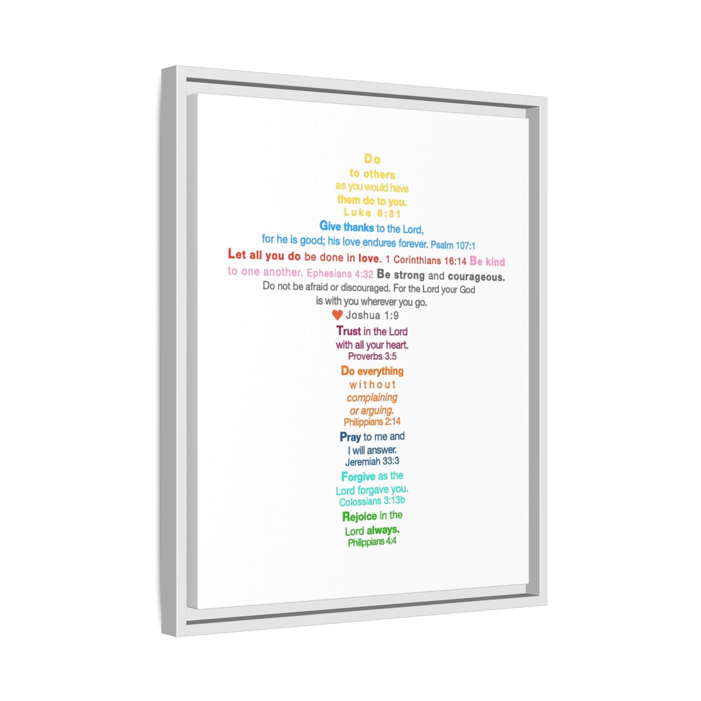 The Kids Cross - Framed Canvas Wall Art