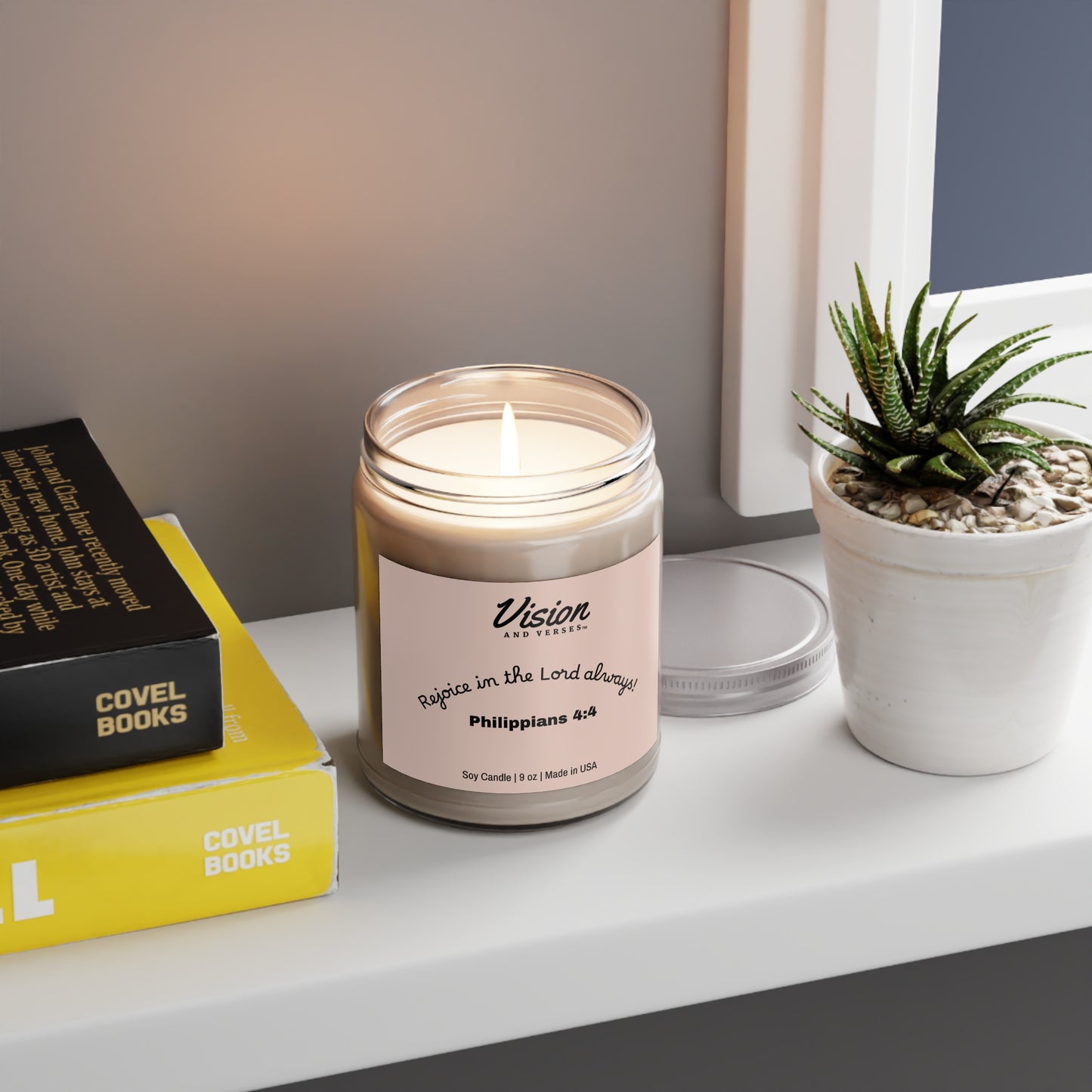 Philippians 4:4 | Scripture Scented Soy Candle (9oz)