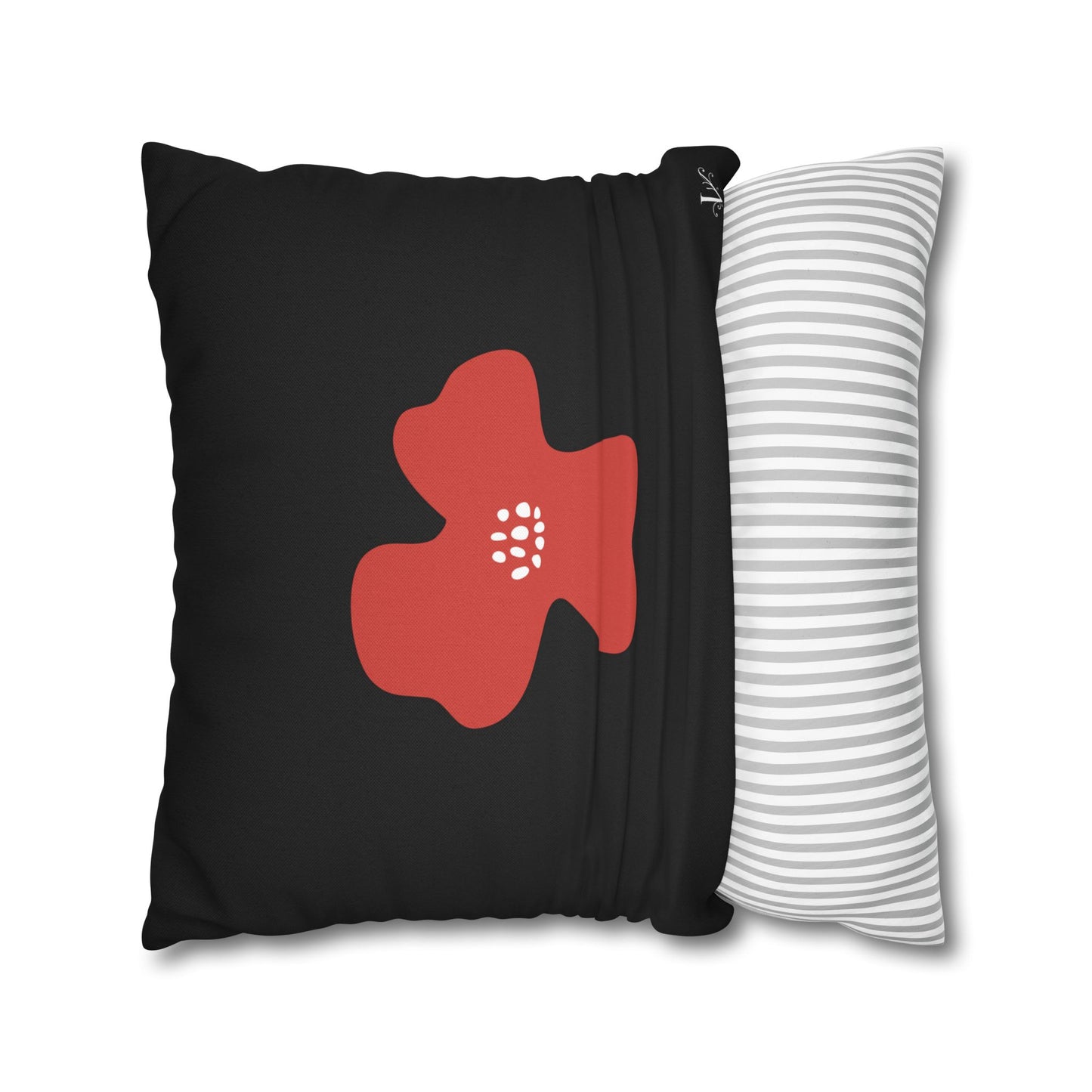 Charming Black Poppy Pillowcase (Proverbs 3:5-6)