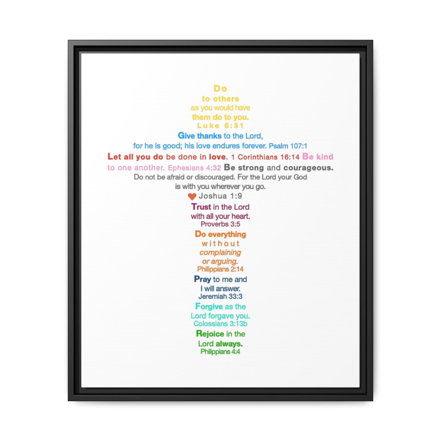 The Kids Cross - Framed Canvas Wall Art
