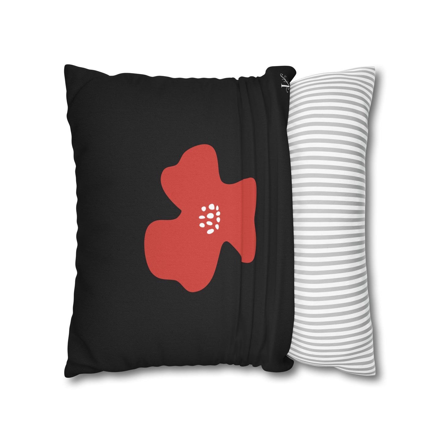 Charming Black Poppy Pillowcase (Proverbs 3:5-6)
