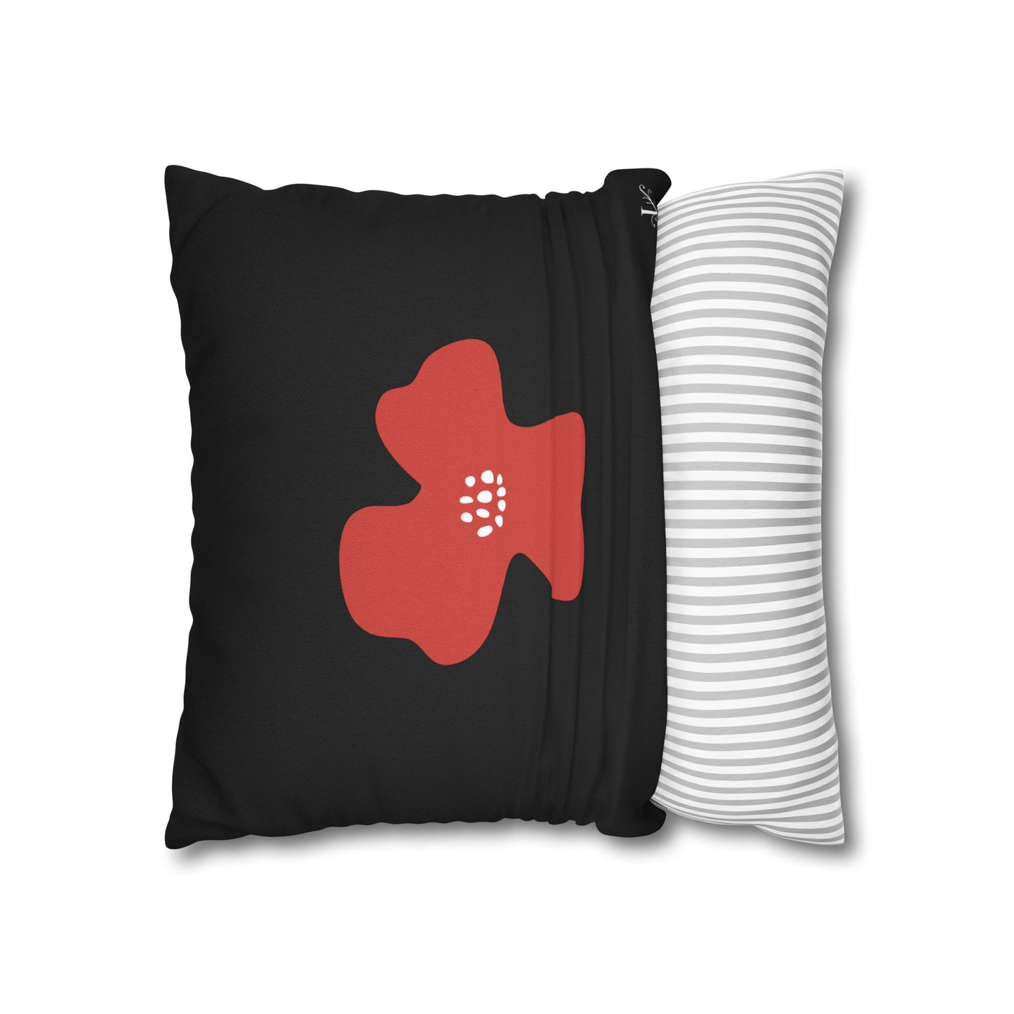 Charming Black Poppy Pillowcase (Proverbs 3:5-6)