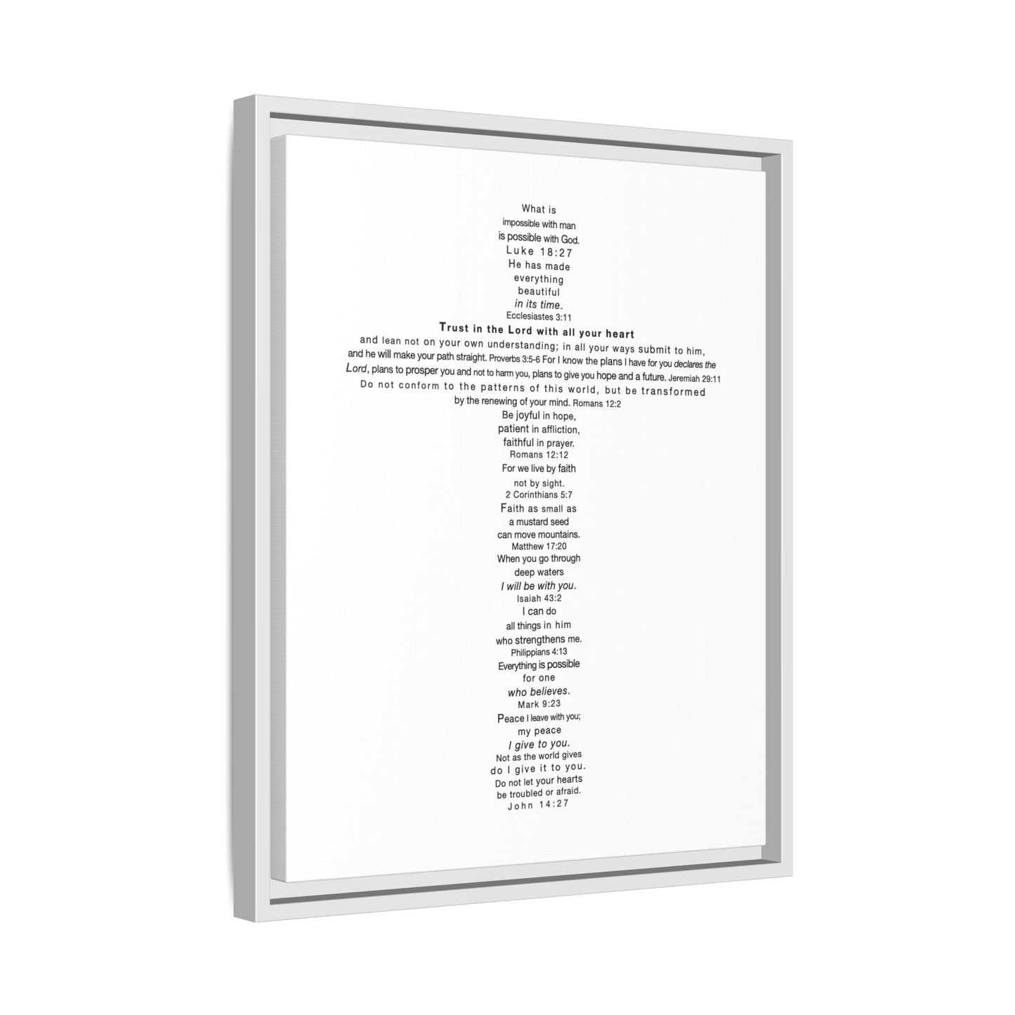 The Challenge Cross - Framed Canvas Wall Art