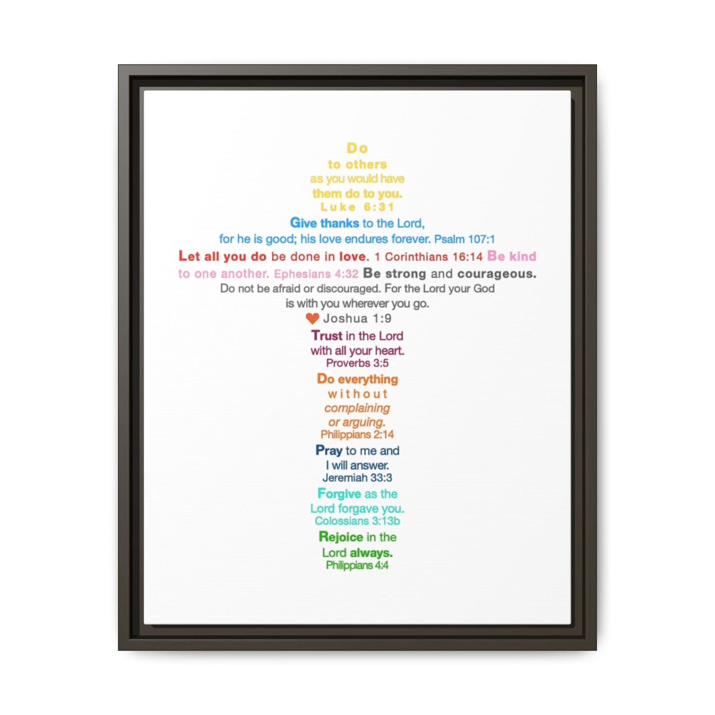 The Kids Cross - Framed Canvas Wall Art