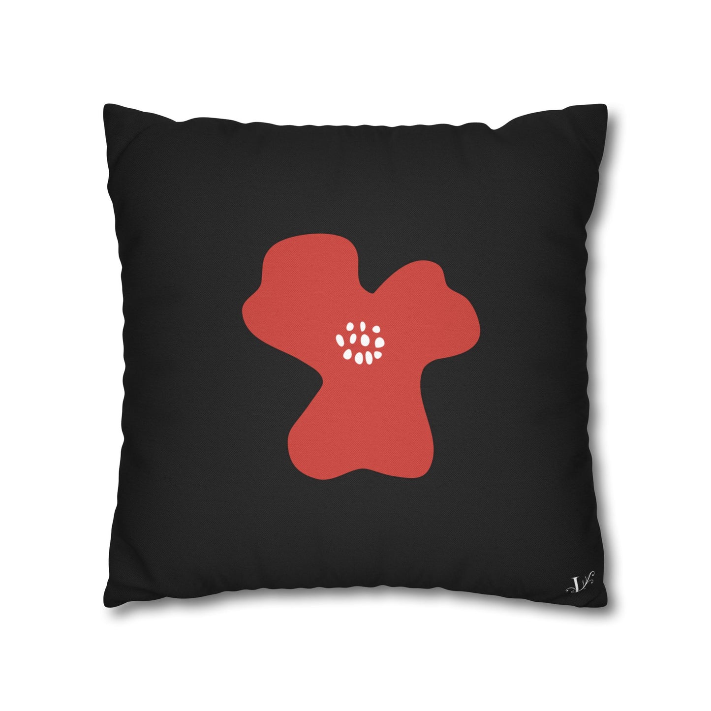 Charming Black Poppy Pillowcase (Proverbs 3:5-6)