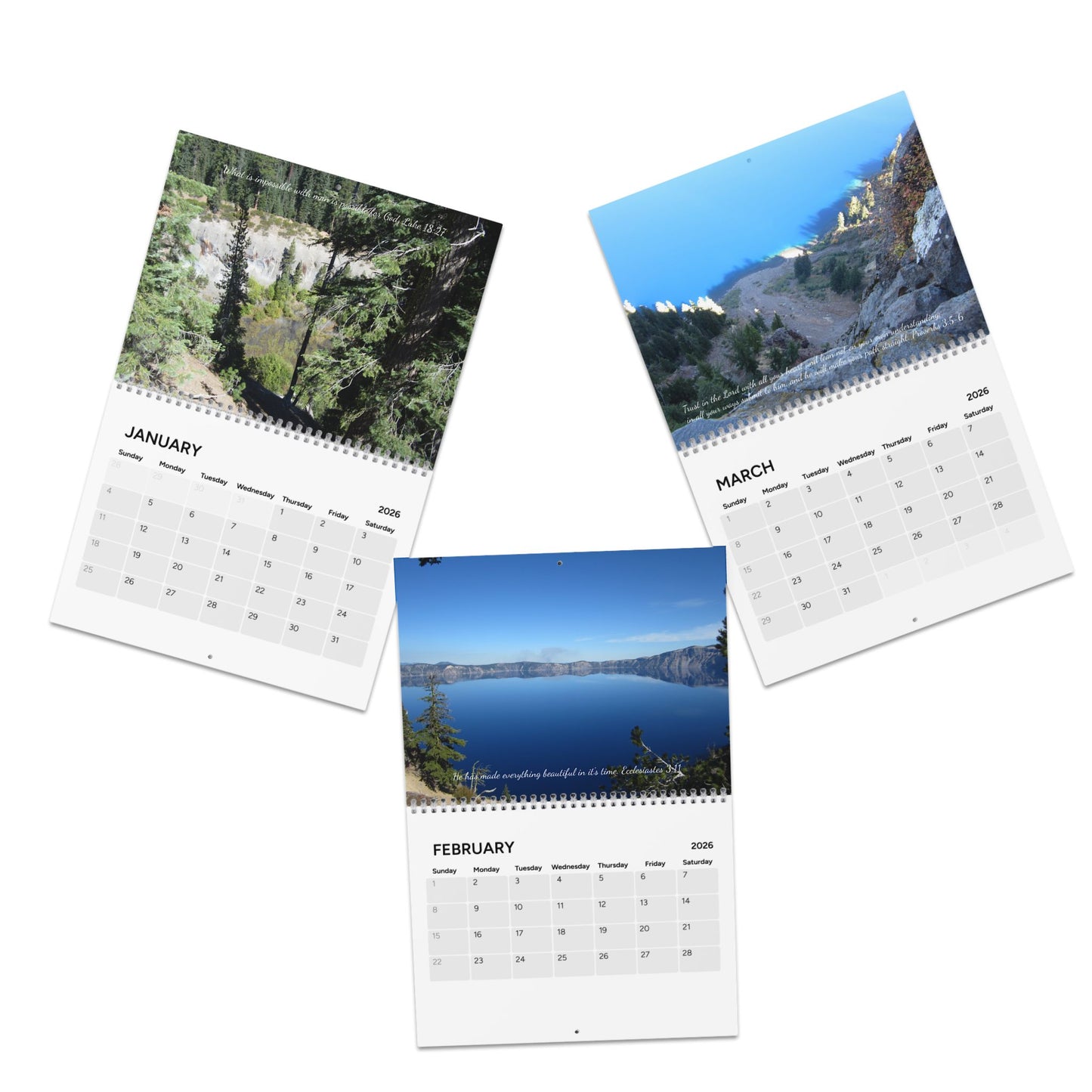 2026 Inspirational Desk Calendar (The Challenge Cross)