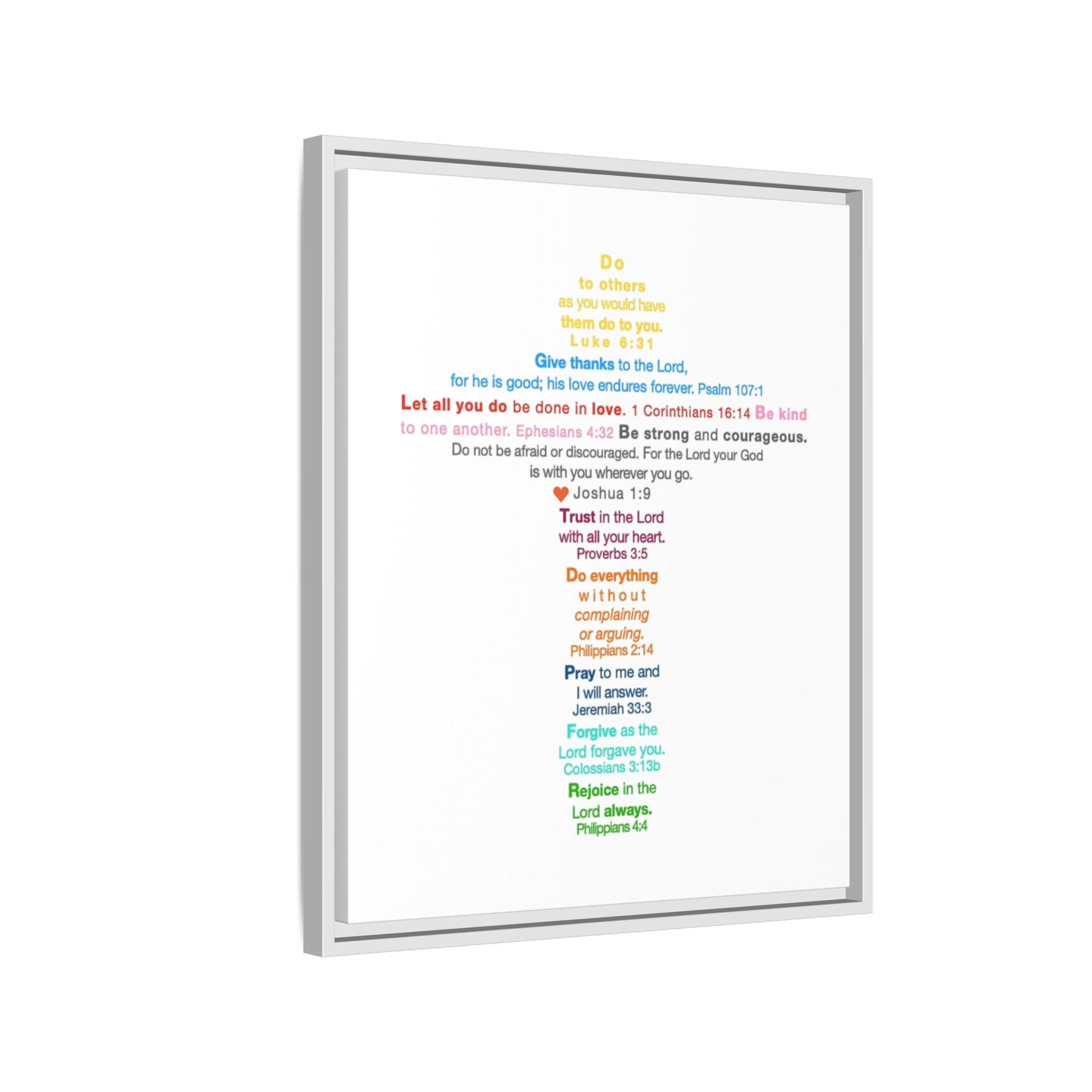 The Kids Cross - Framed Canvas Wall Art