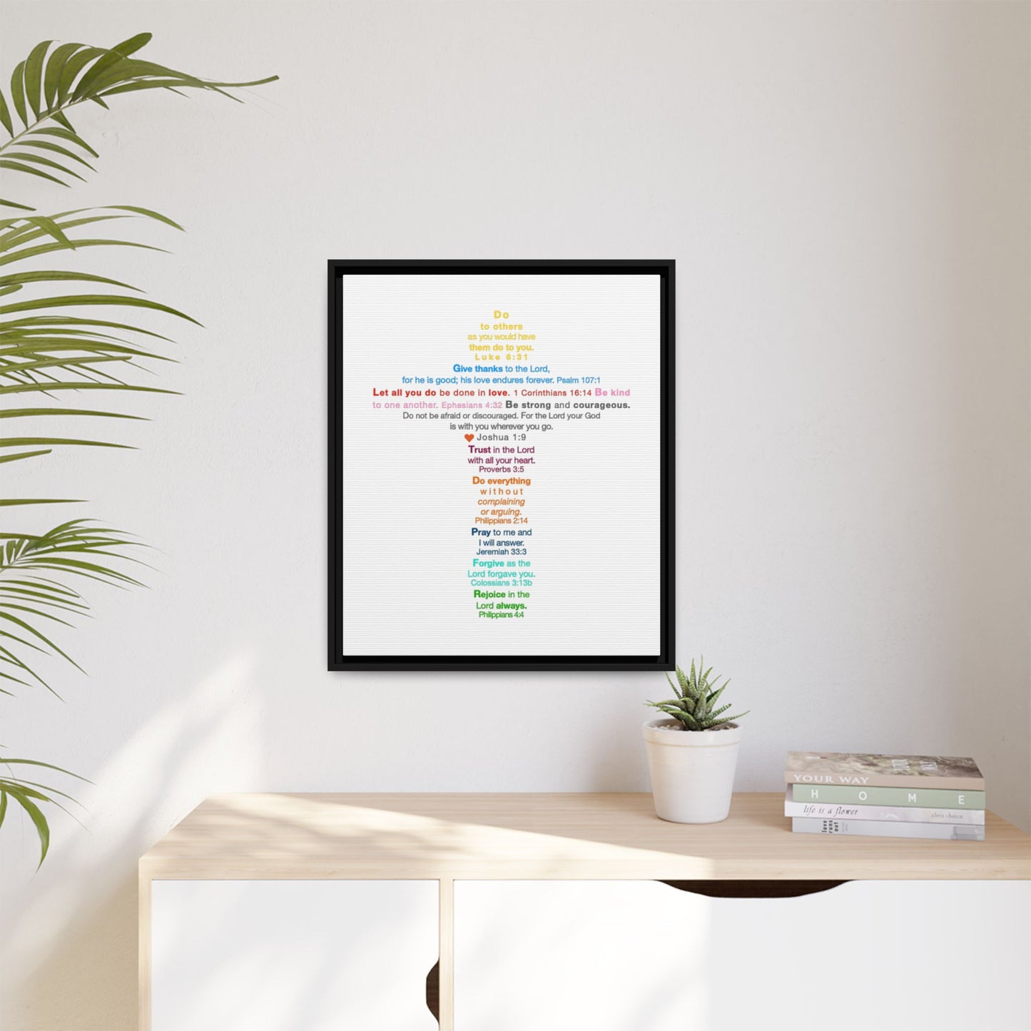 The Kids Cross - Framed Canvas Wall Art