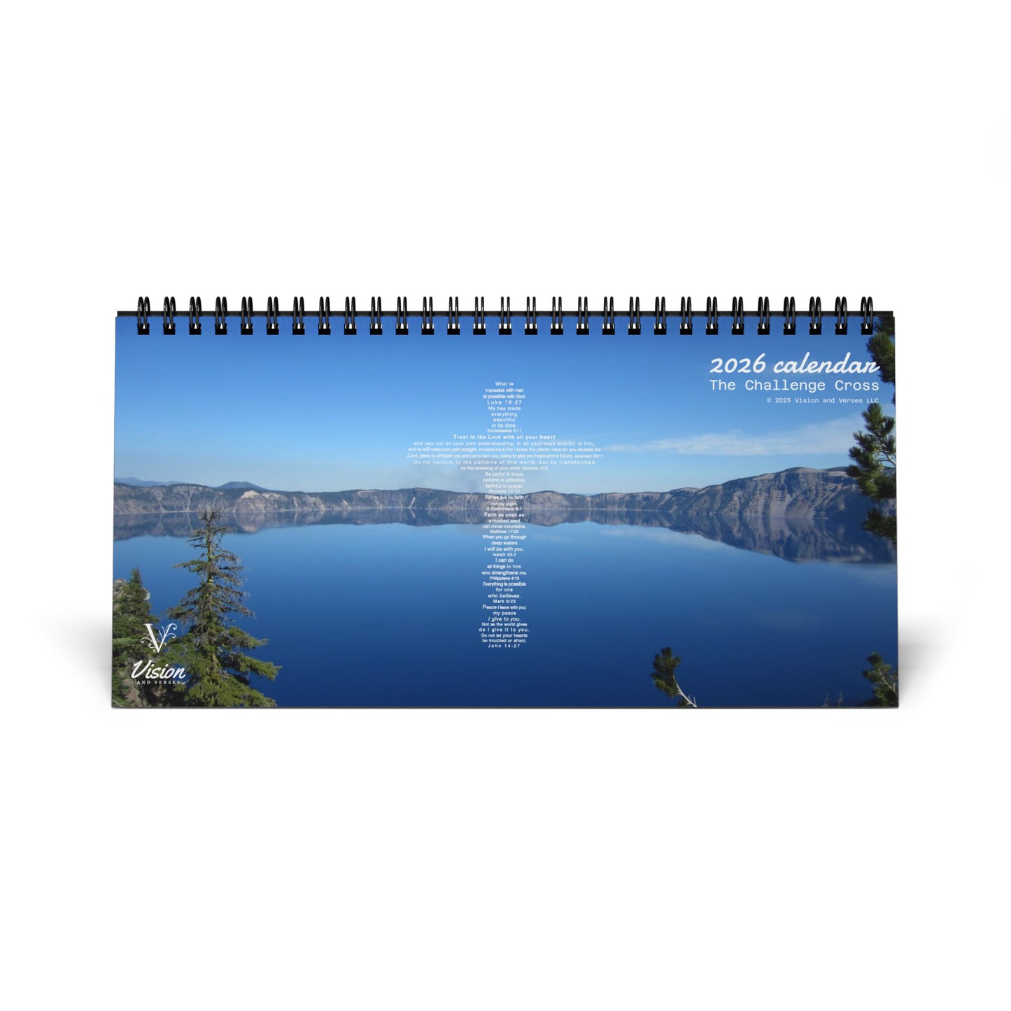 2026 Inspirational Desktop Calendar (The Challenge Cross)