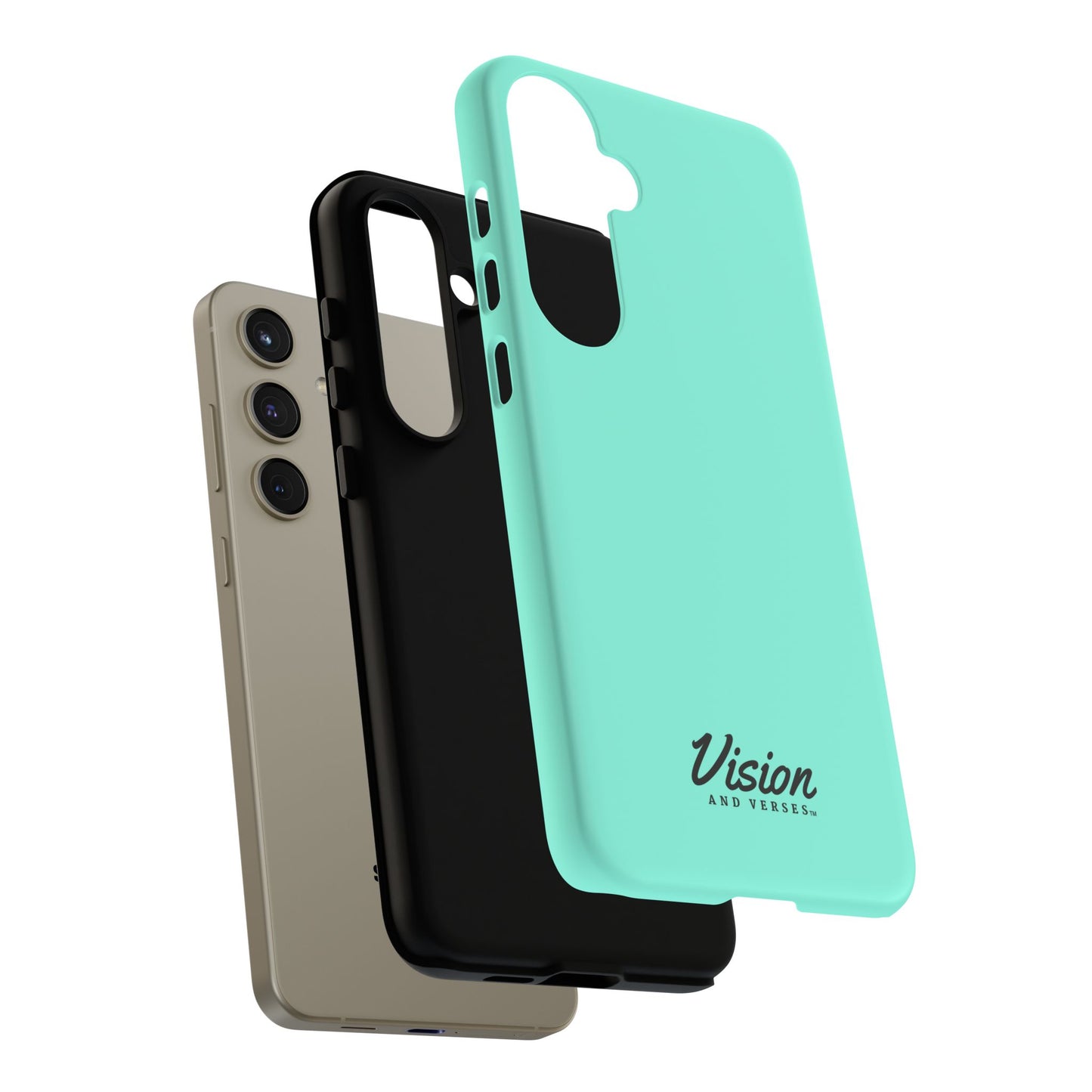 Aquamarine Vision and Verses Tough Phone Case