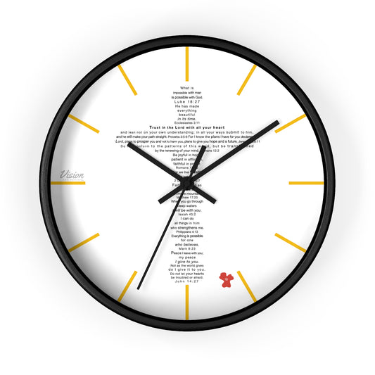 The Challenge Cross - Wall Clock (poppy)