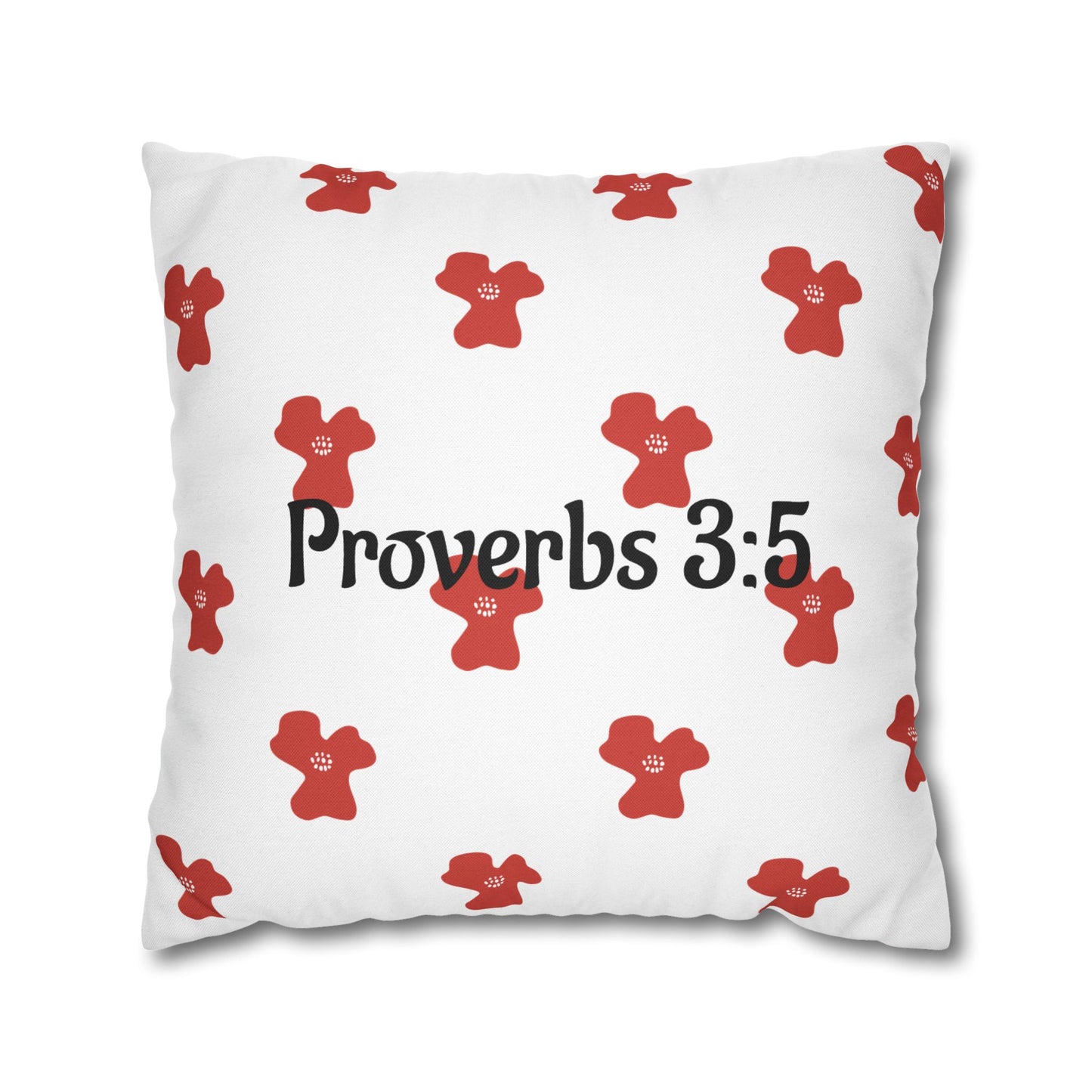 Charming Poppy Pillowcase (Proverbs 3:5)