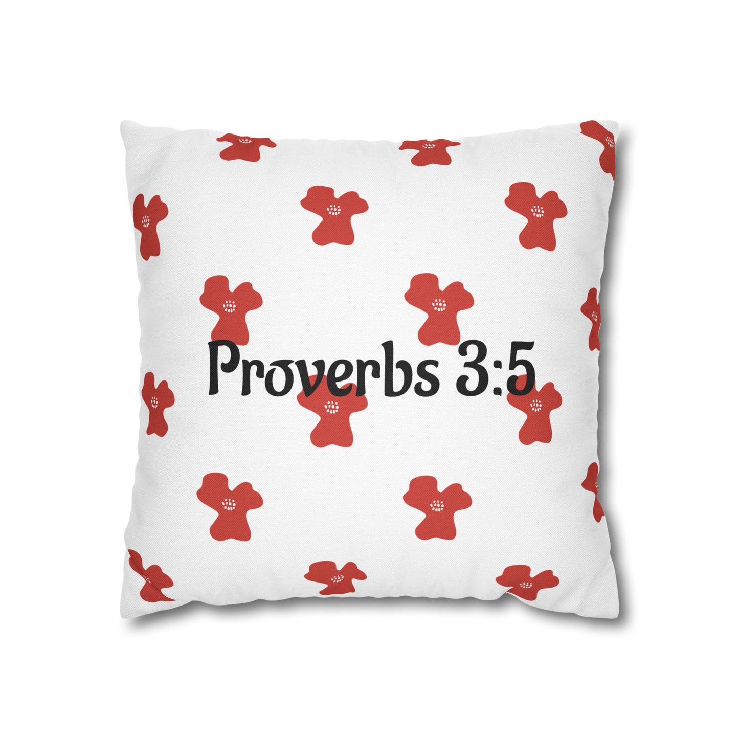 Charming Poppy Pillowcase (Proverbs 3:5)