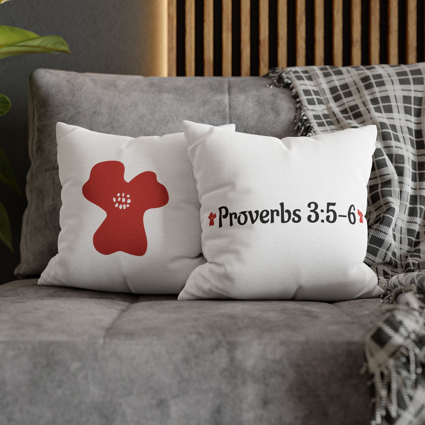 Charming Poppy Pillowcase (Proverbs 3:5-6)