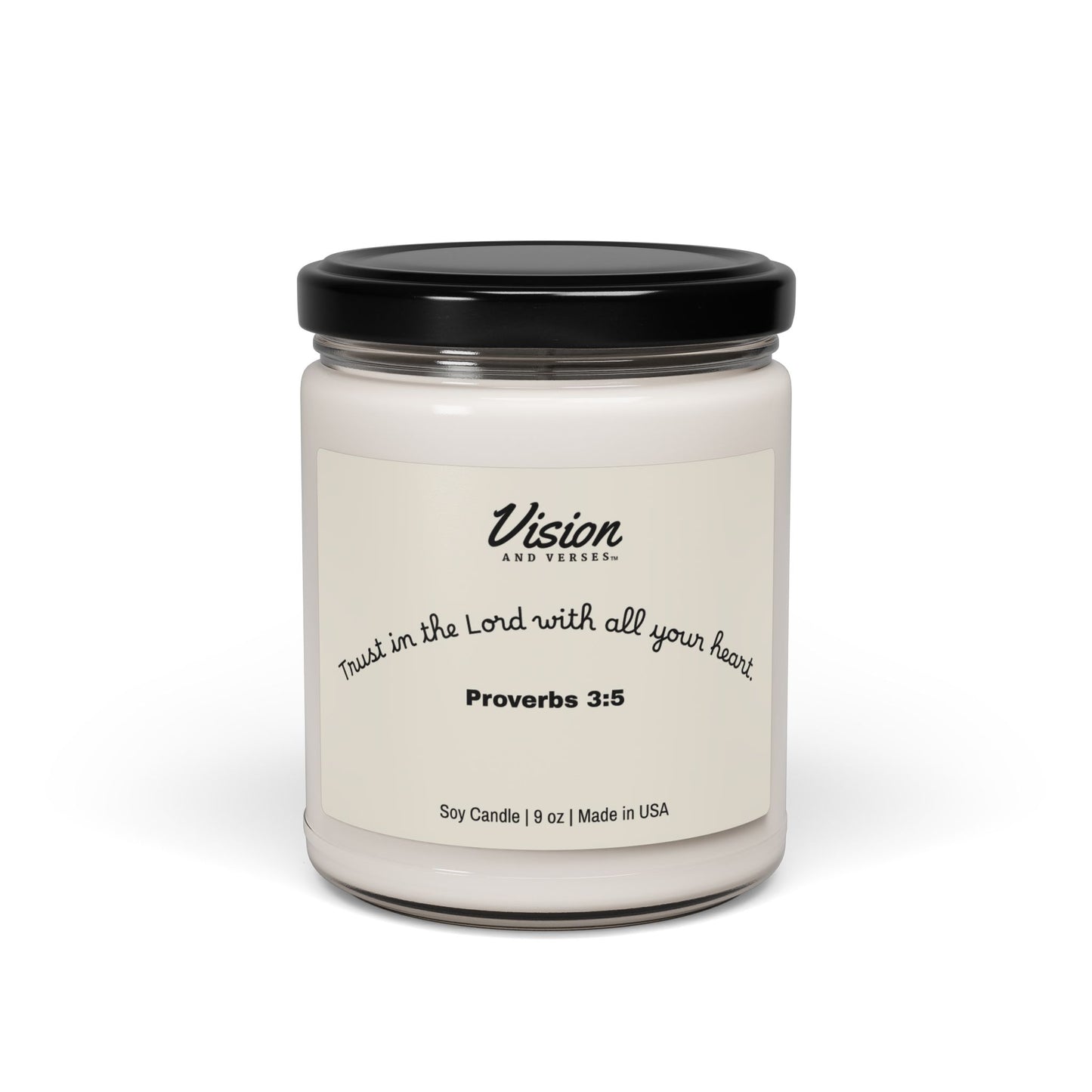 Proverbs 3:5 | Scripture Scented Soy Candle (9 oz)
