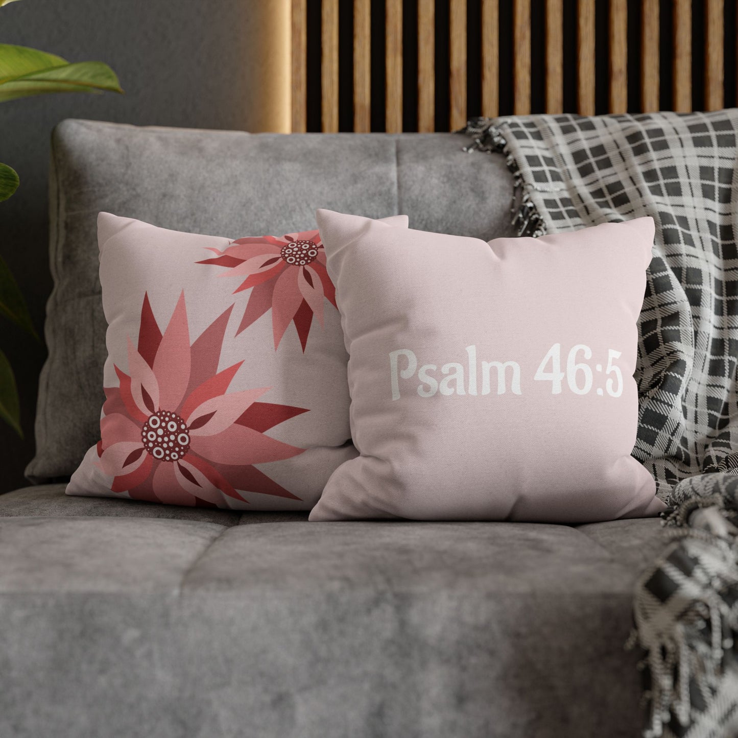 Charming Pinwheel Petal Pillowcase (Psalm 46:5)